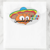 Sticker Ovale collant oval senor gato (Sac)