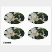 Sticker Ovale Collection Irlandaise de laiton et de fleurs (Feuille)