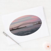 Sticker Ovale Collier Blue Water Bridge (Enveloppe)