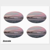 Sticker Ovale Collier Blue Water Bridge (Feuille)