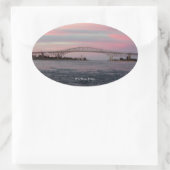Sticker Ovale Collier Blue Water Bridge (Sac)