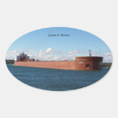 Sticker Ovale Collier James R. Barker (Devant)