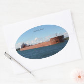 Sticker Ovale Collier James R. Barker (Enveloppe)