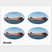 Sticker Ovale Collier James R. Barker (Feuille)