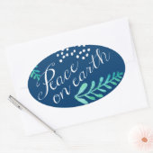 Sticker Ovale Collier Paix sur terre (Enveloppe)