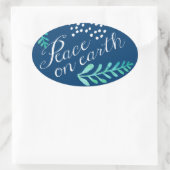 Sticker Ovale Collier Paix sur terre (Sac)