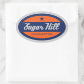 Sticker Ovale Colline de sucre (Sac)