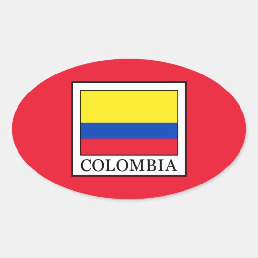 Sticker Ovale Colombie (Devant)