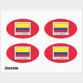 Sticker Ovale Colombie (Feuille)