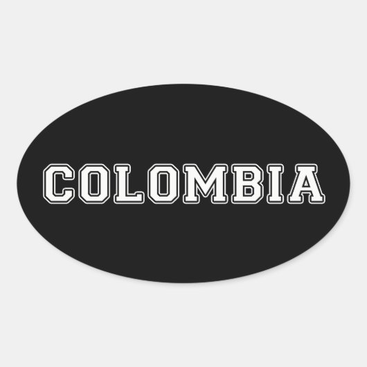 Sticker Ovale Colombie (Devant)