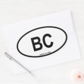 Sticker Ovale Colombie Britannique "BC" (Enveloppe)