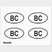 Sticker Ovale Colombie Britannique "BC" (Feuille)