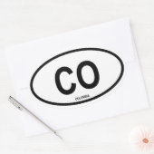 Sticker Ovale Colombie "CO" (Enveloppe)