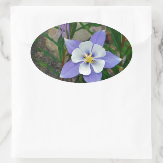 Sticker Ovale Colonne bleue (Sac)