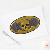 Sticker Ovale Colonne casquette dur du logo Millwright (Enveloppe)