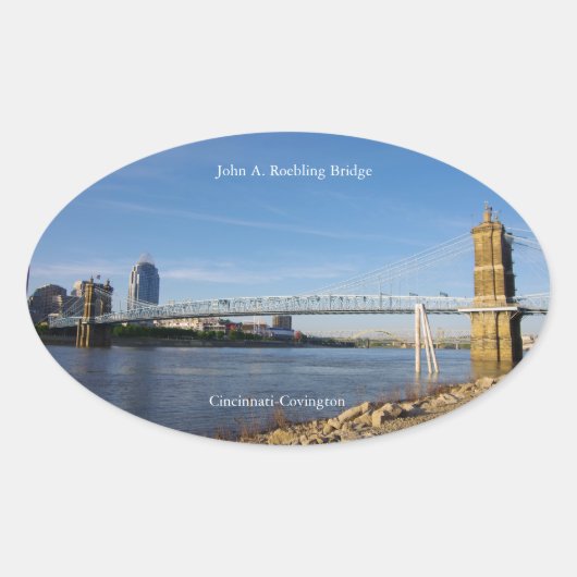 Sticker Ovale Colonne de John A. Roebling Bridge (Devant)