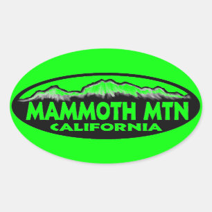 Sticker Ovale Colonnes ovales de Mammoth Mountain California