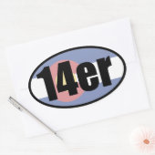 Sticker Ovale Colorado 14er (Enveloppe)