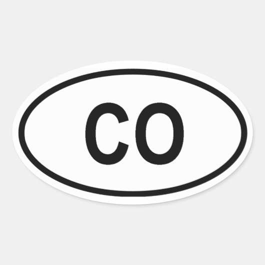 Sticker Ovale Colorado "CO" (Devant)