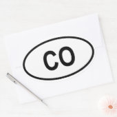 Sticker Ovale Colorado "CO" (Enveloppe)