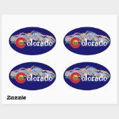 Sticker Ovale Colorado collants (Feuille)