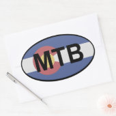 Sticker Ovale Colorado Drapeau VTT (Enveloppe)