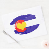 Sticker Ovale Colorado Love (Enveloppe)