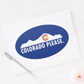 Sticker Ovale Colorado please (Enveloppe)