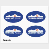 Sticker Ovale Colorado please (Feuille)