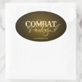 Sticker Ovale Combattre la poésie (Sac)