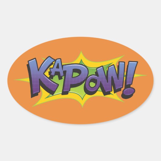 Sticker Ovale Comic KaPow ! (Devant)