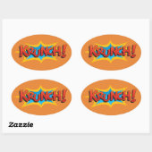 Sticker Ovale Comic Krunch ! (Feuille)