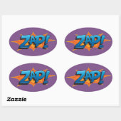 Sticker Ovale Comic Zap ! (Feuille)