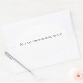 Sticker Ovale Comme l'homme pense dans son coeur, il en est de m (Enveloppe)