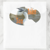 Sticker Ovale Comme Père Comme Fils. (Sac)