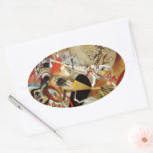 Sticker Ovale Composition Abstraite de Kandinsky (Enveloppe)