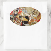 Sticker Ovale Composition Abstraite de Kandinsky (Sac)