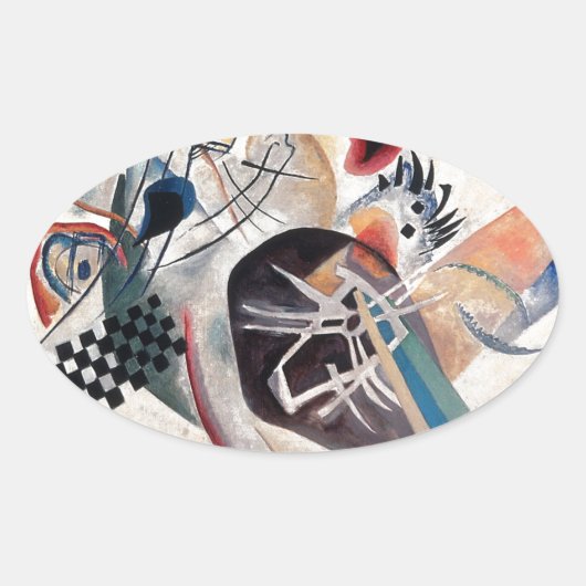 Sticker Ovale Composition de Kandinsky (Devant)