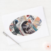 Sticker Ovale Composition de Kandinsky (Enveloppe)