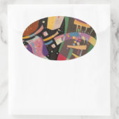 Sticker Ovale Composition Kandinsky 10 Peinture Abstraite (Sac)