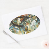 Sticker Ovale Composition Kandinsky V Peinture Abstraite (Enveloppe)