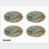 Sticker Ovale Composition Kandinsky VIII (Feuille)