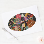 Sticker Ovale Composition Kandinsky X Oeuvre Abstraite (Enveloppe)