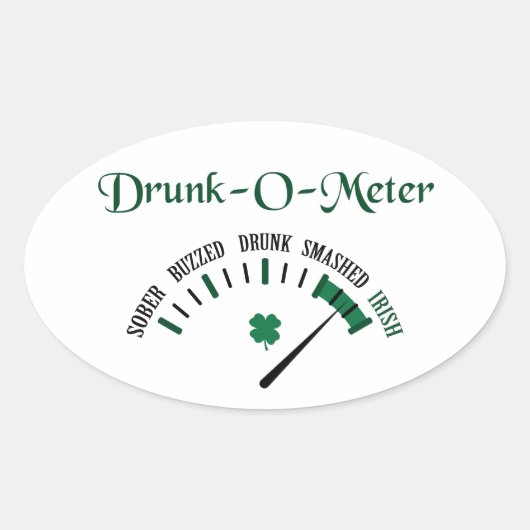 Sticker Ovale Compteur ivre (Devant)