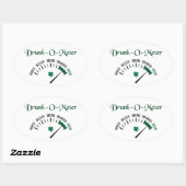 Sticker Ovale Compteur ivre (Feuille)