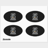 Sticker Ovale Comté de Rottweiler Three Things You Dont Mess (Feuille)