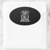 Sticker Ovale Comté de Rottweiler Three Things You Dont Mess (Sac)