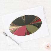 Sticker Ovale Conception abstraite avec lignes de flux Imprimer (Enveloppe)