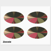 Sticker Ovale Conception abstraite avec lignes de flux Imprimer (Feuille)