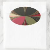 Sticker Ovale Conception abstraite avec lignes de flux Imprimer (Sac)